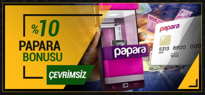%10 ÇEVRİMSİZ PAPARA BONUSU 1